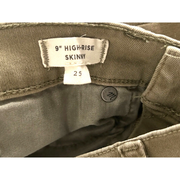Madewell | Women's Brown 9" High-Rise Raw-Hem Skinny Jeans Size 25 - Picture 14 of 14